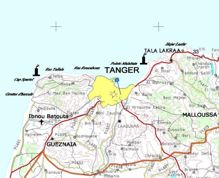 Carte de Tanger Carte de Tanger