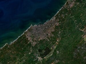 Vue satellite de la ville de Casablanca.