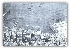 Le port de Casablanca en construction en 1915.