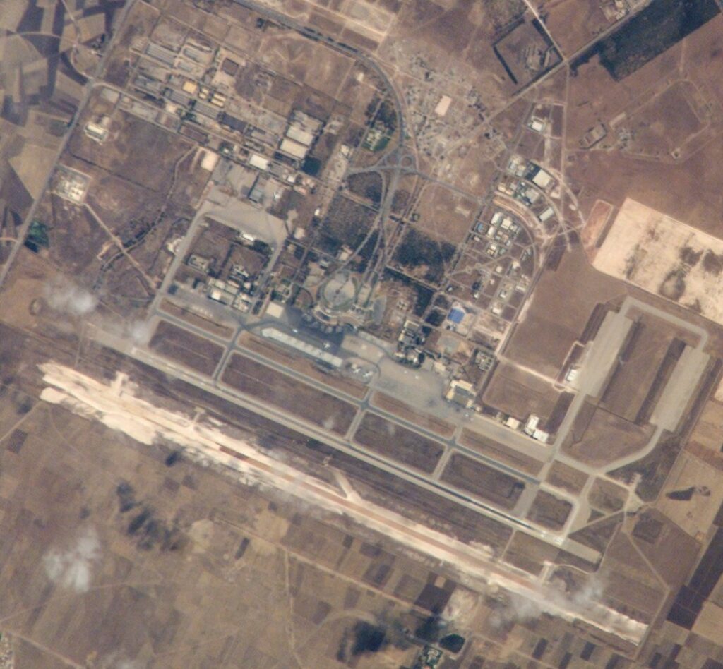 Image satellite de l'aéroport Mohammed-V de Casablanca.