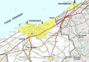 Plan d’accès routier de Casablanca