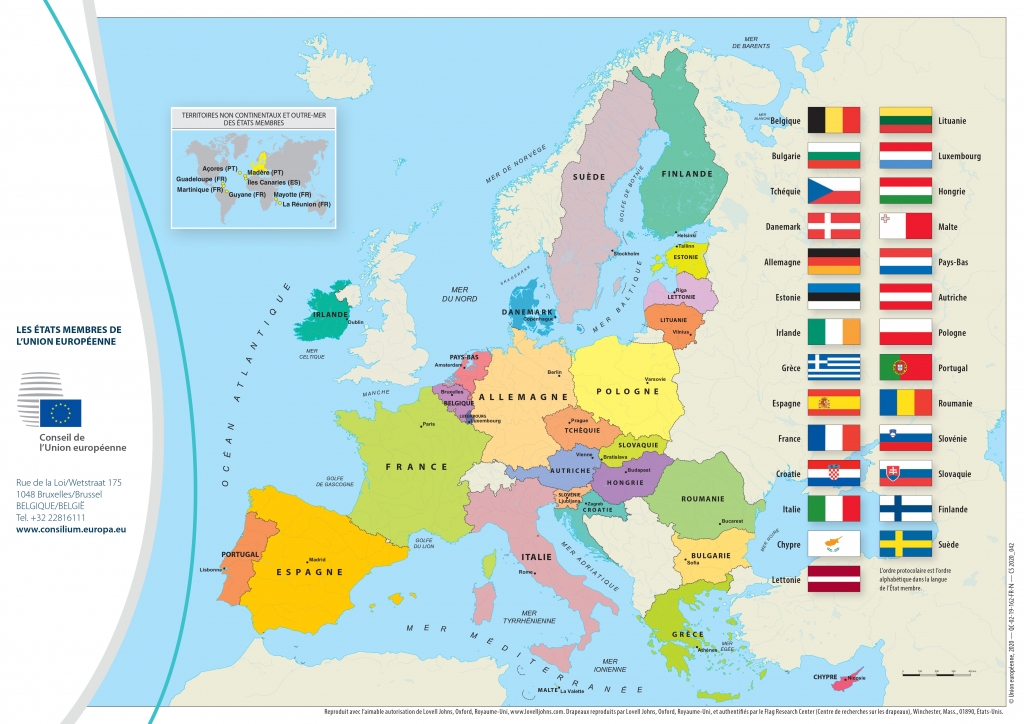 Carte de l'Union européenne.