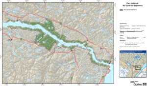 Carte du fjord du Saguenay.