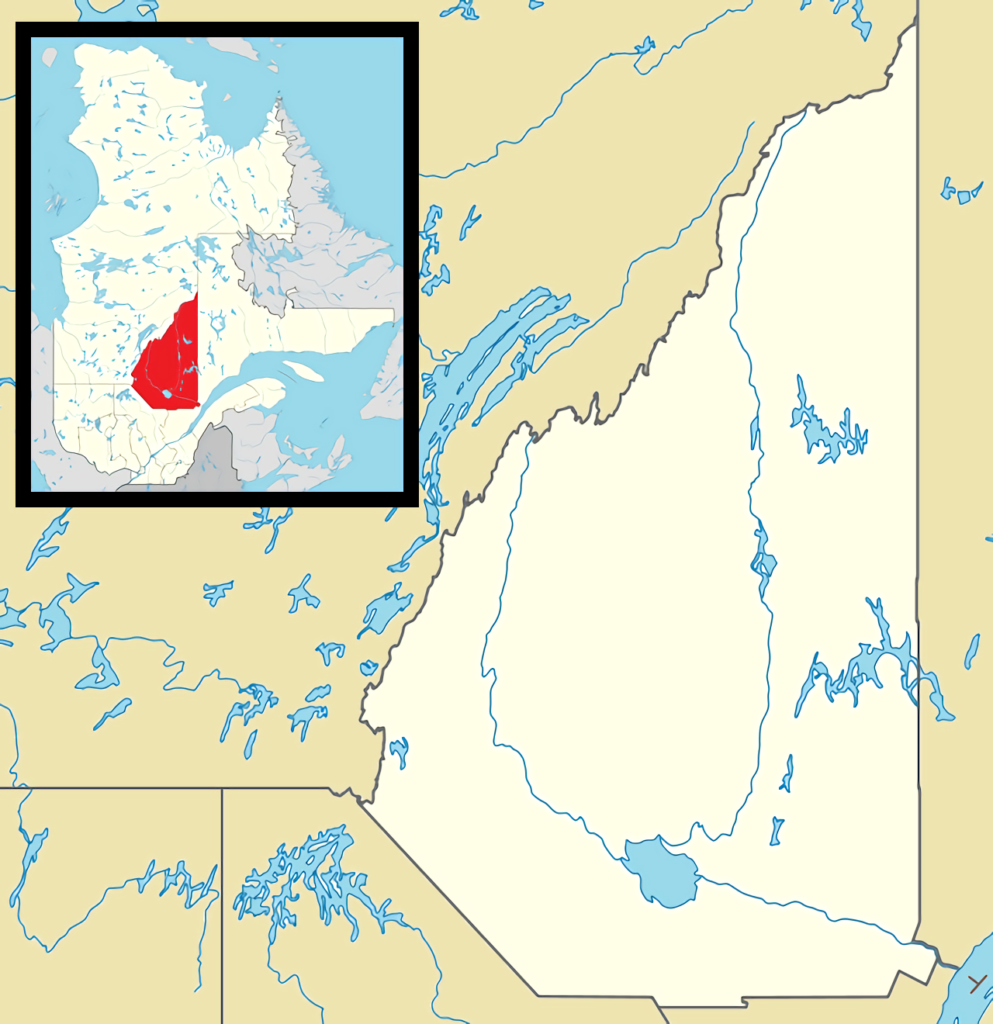 Carte vierge du Saguenay–Lac-Saint-Jean.