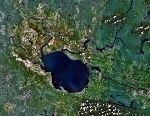 Image satellite du lac Saint-Jean.