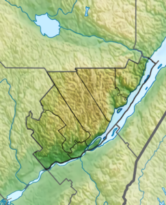 Carte topographique de la région de la Capitale-Nationale.