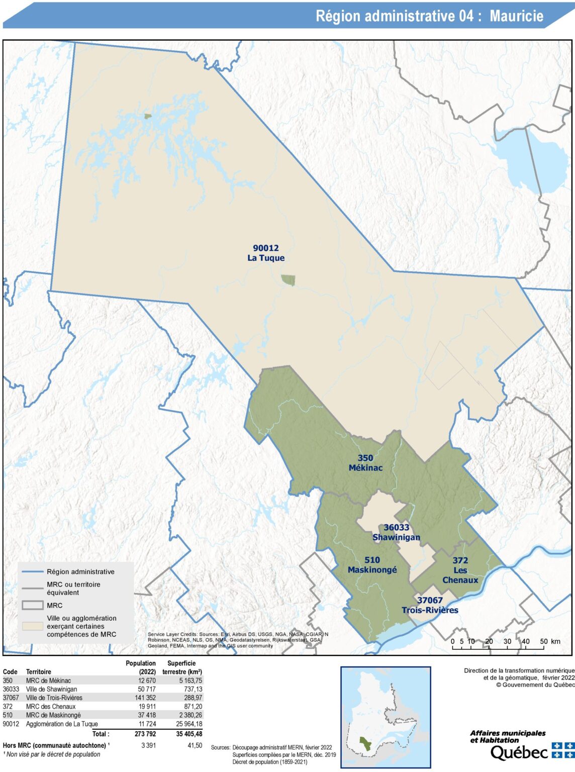 Carte De La Mauricie 9213