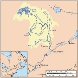 Carte de la rivière Saint-Maurice