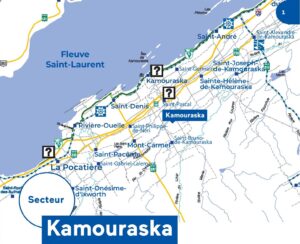 Carte touristique du secteur de Kamouraska.