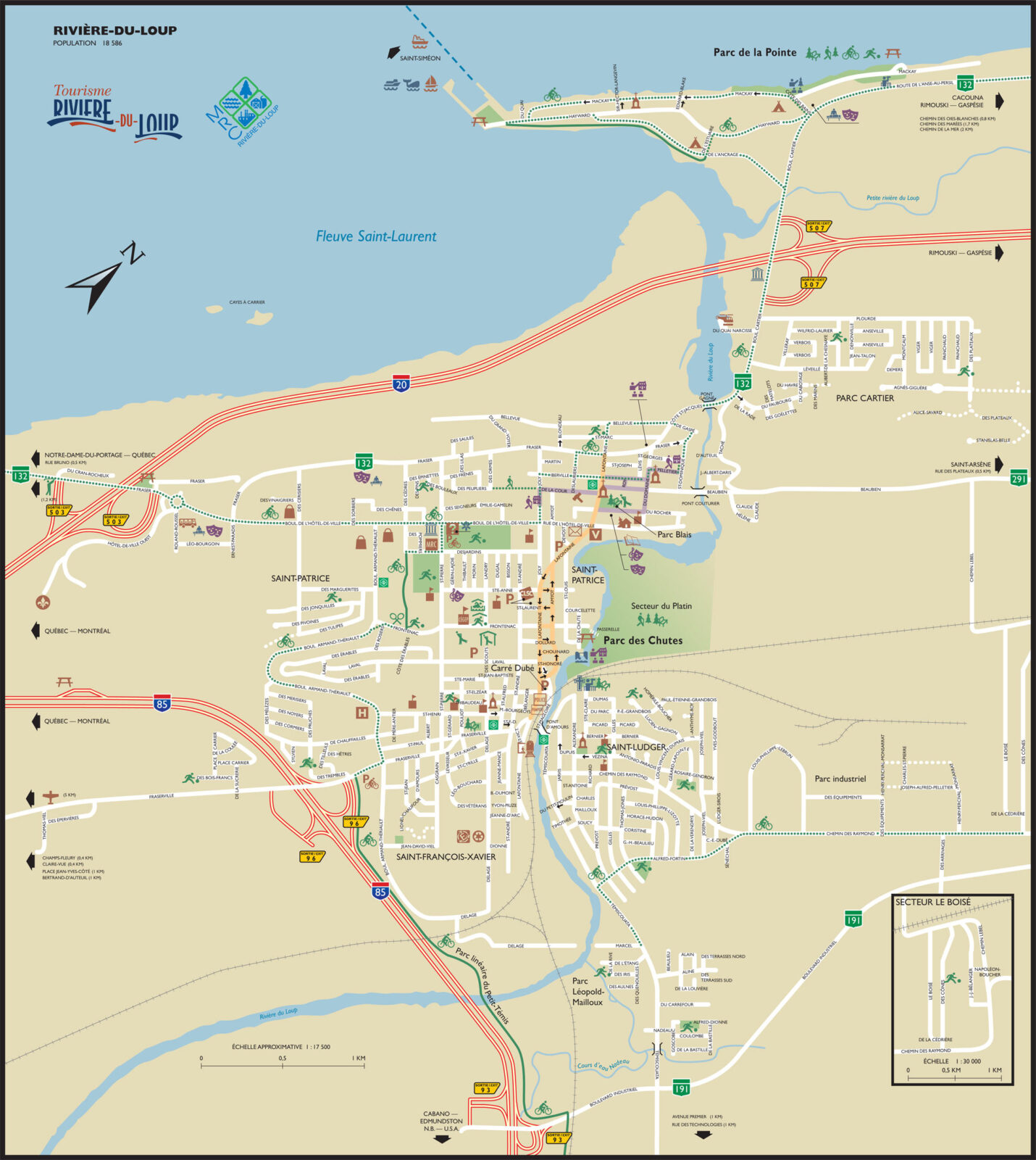 Carte de la MRC de RivièreduLoup