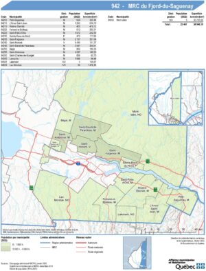Carte de la MRC du Fjord-du-Saguenay