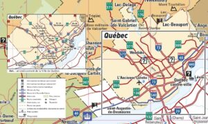 Carte de l’agglomération de Québec