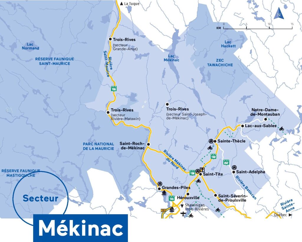 Carte de la MRC de Mékinac.