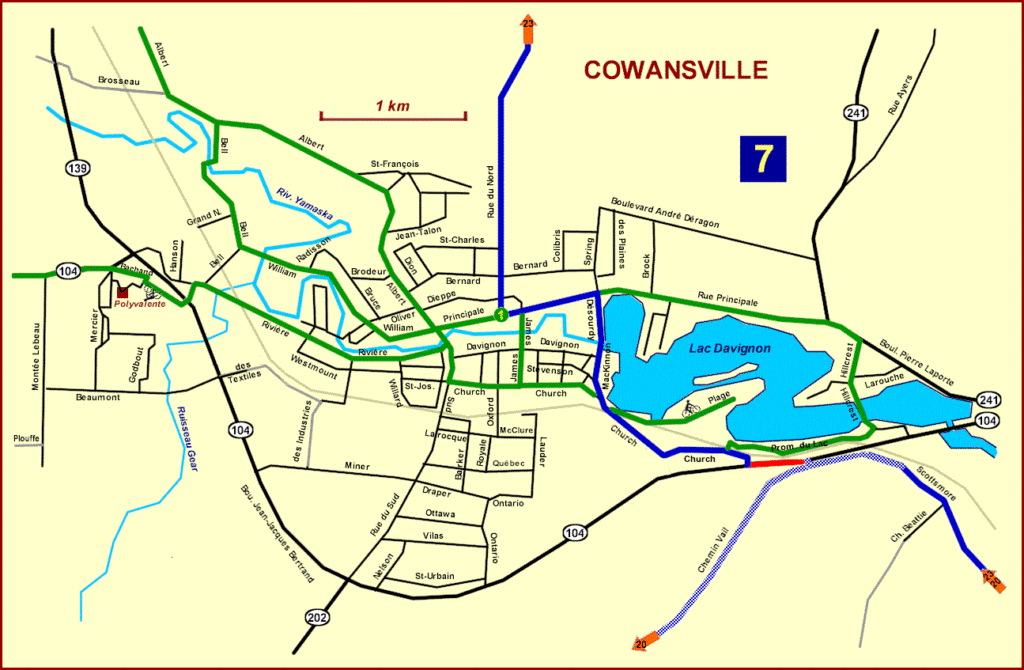 Carte de Cowansville.
