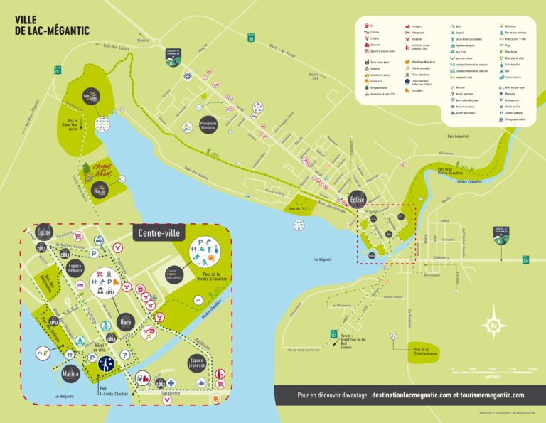 Megantic Region Map Carte de la MRC du Granit