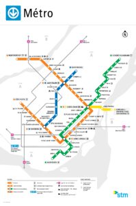 Plan du métro de Montréal.