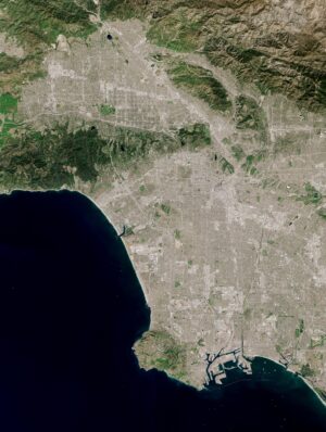 Photo satellite de la ville de Los Angeles