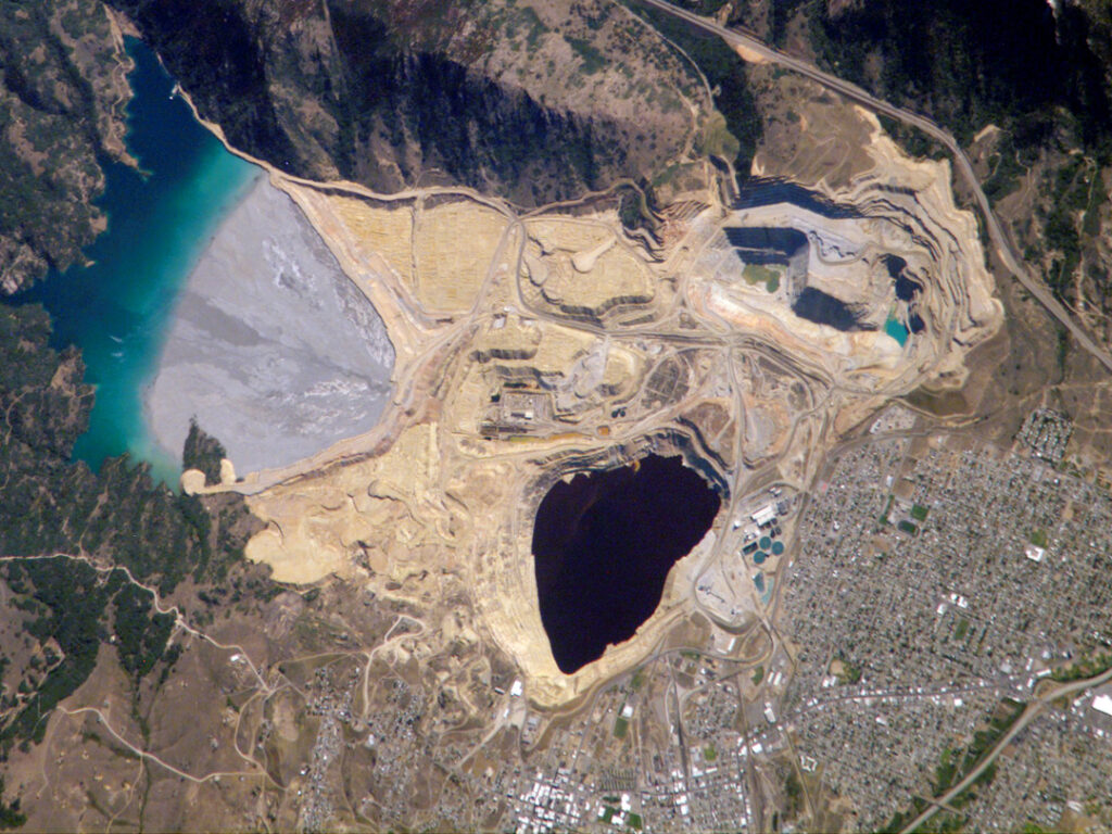 La mine de cuivre Anaconda à Butte, Montana