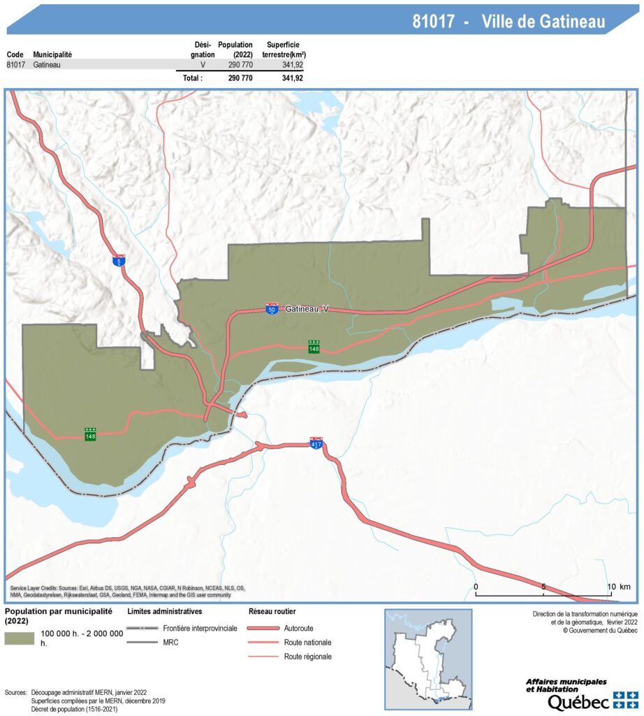 Carte de Gatineau