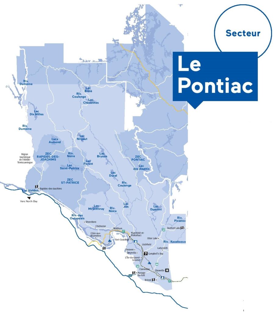 Carte de la MRC de Pontiac.