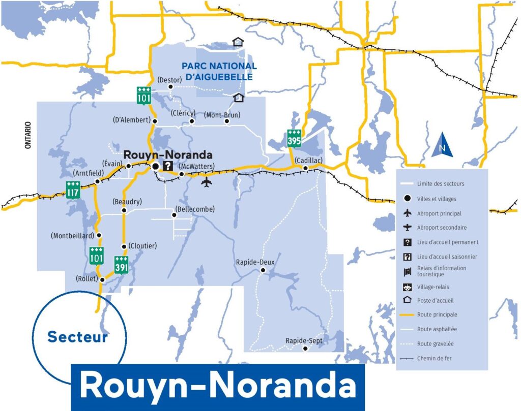 Carte de Rouyn-Noranda.