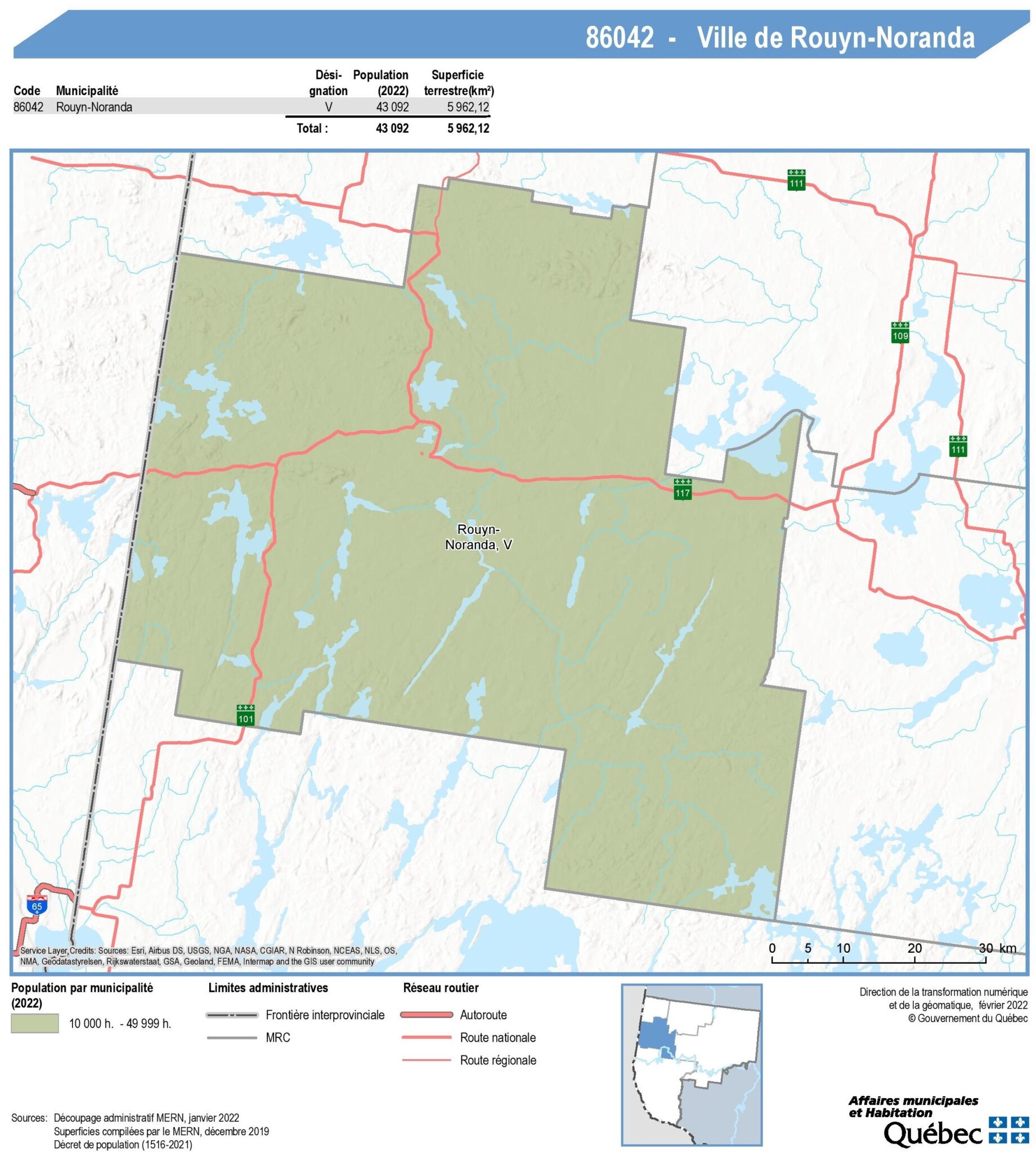 Carte de RouynNoranda