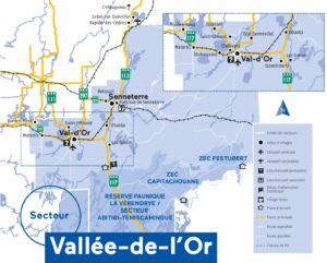 Carte de la MRC de la Vallée-de-l’Or