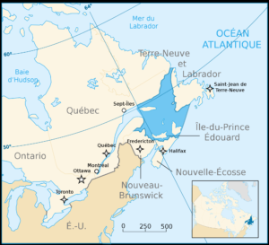Carte de localisation du Saint-Laurent.