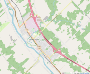 Carte de Sainte-Marie, Nouvelle-Beauce, Québec.