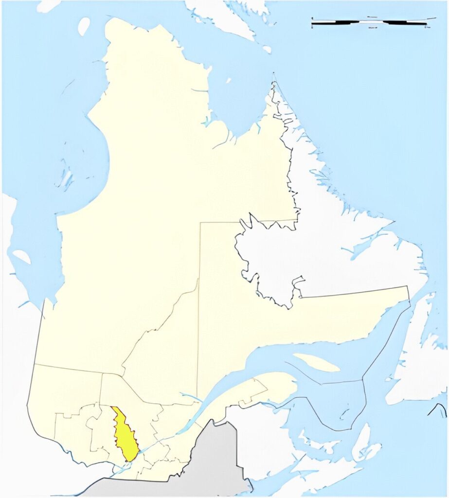 Carte de localisation de Lanaudière au Québec.