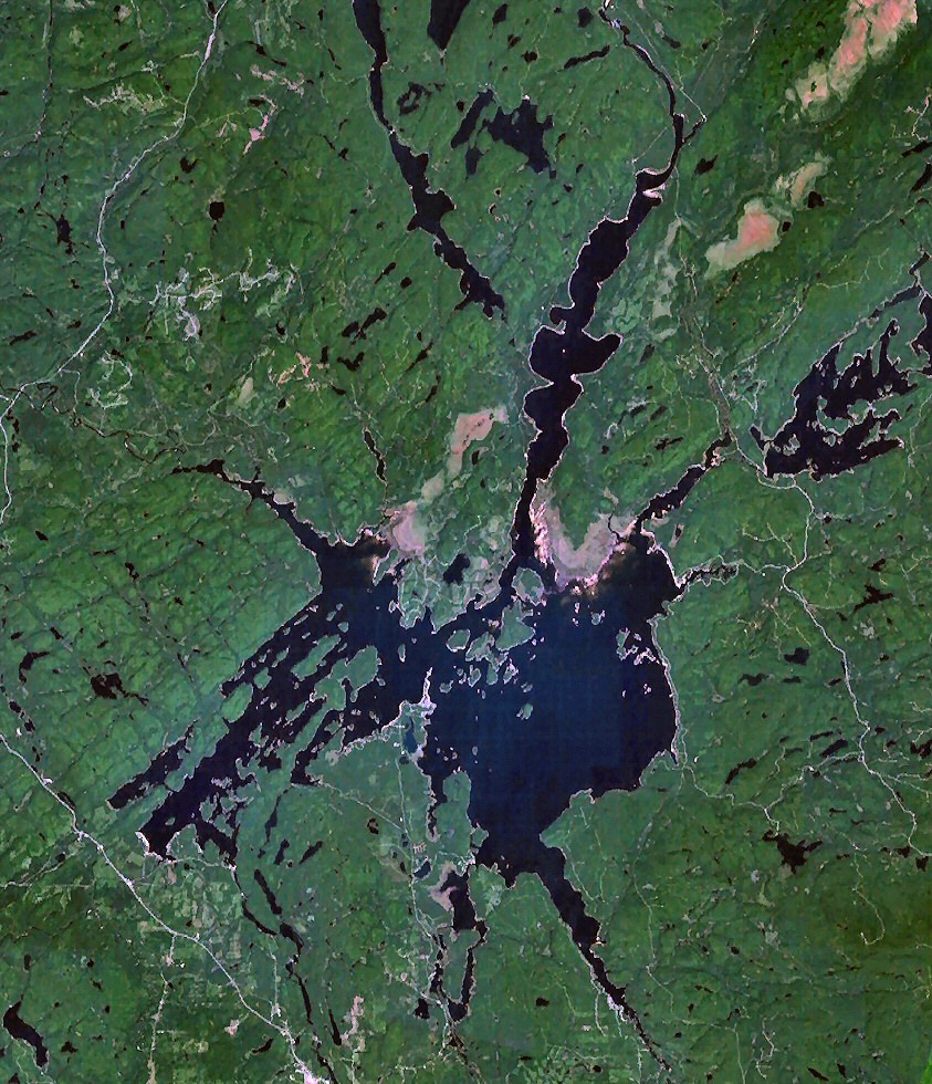 Image satellite du réservoir Baskatong.