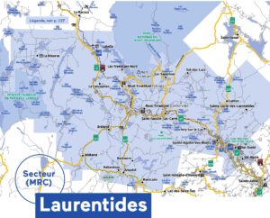 Carte de la MRC des Laurentides