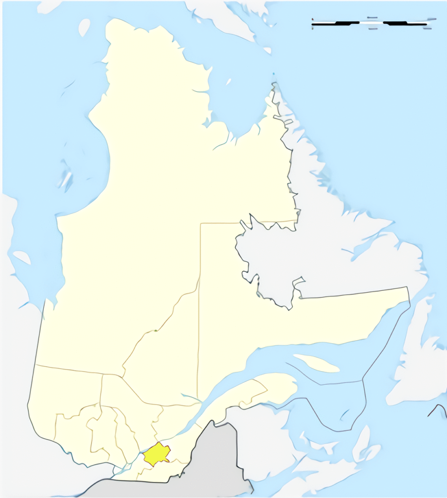 Carte de localisation du Centre-du-Québec au Québec.
