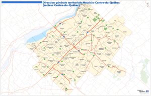 Carte routière du Centre-du-Québec