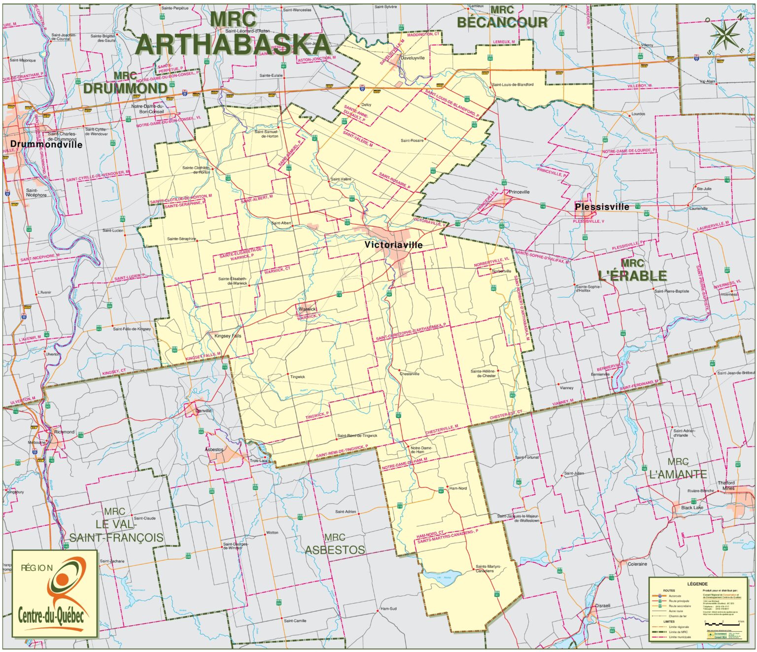 Carte de Victoriaville