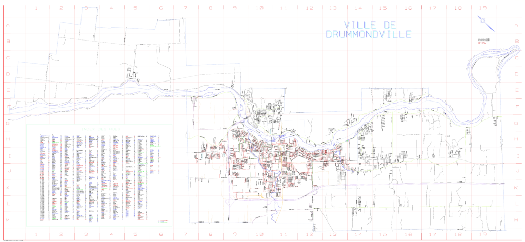 Carte de Drummondville.