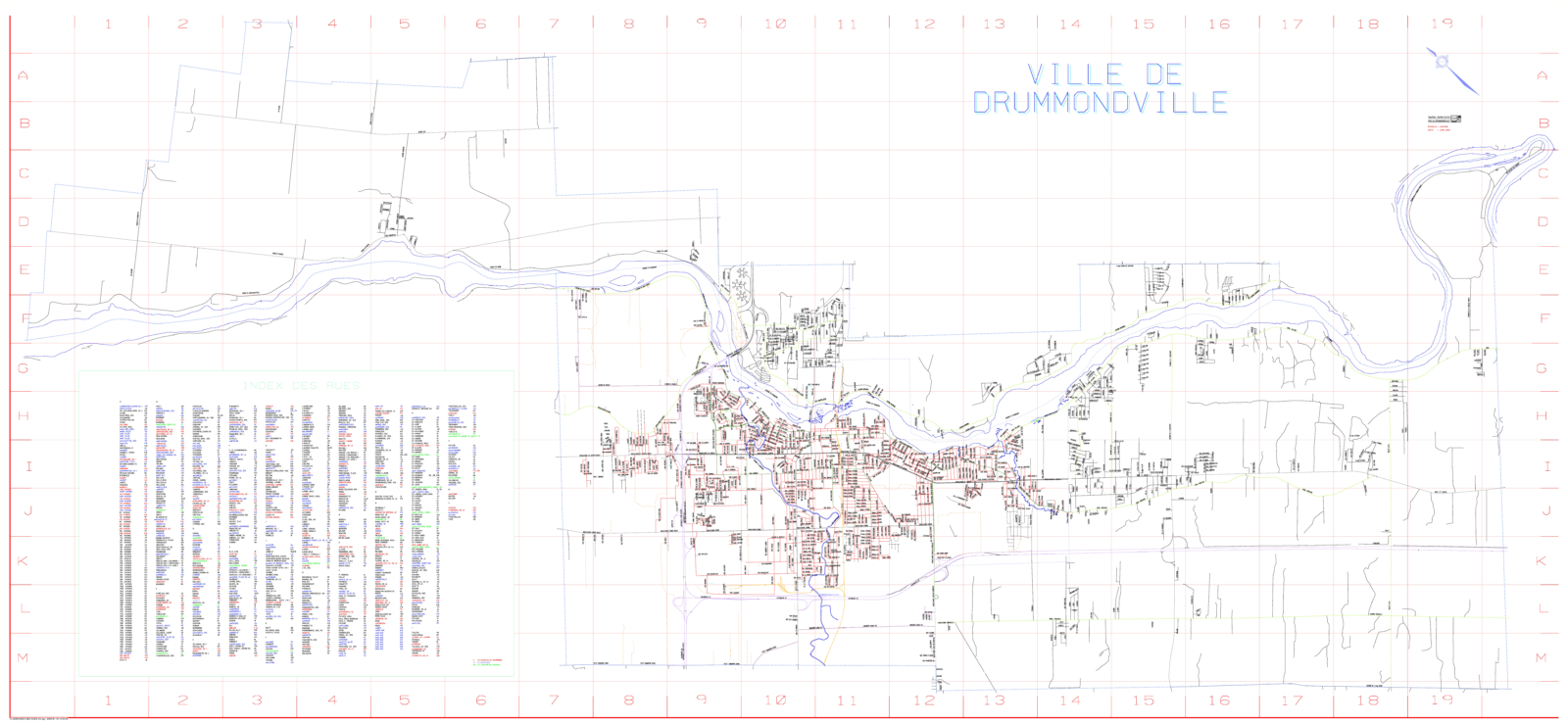 Carte De La MRC De Drummond   Carte De Drummondville 1600x738 