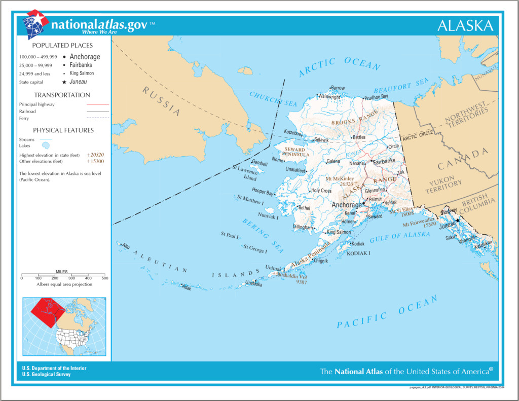 Carte de l'Alaska