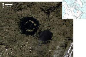 Lac Wiyâshâkimî vue de l’espace