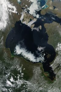 Image satellite de la baie d'Hudson.