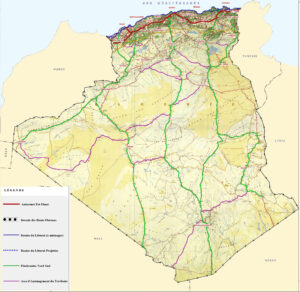 Carte routière de l’Algérie