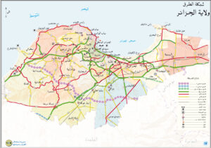 Carte routière d’Alger