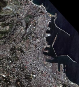 Image satellite du port d'Alger.