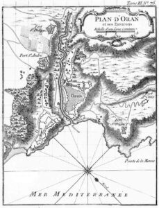 Plan d'Oran et ses environs en 1760.