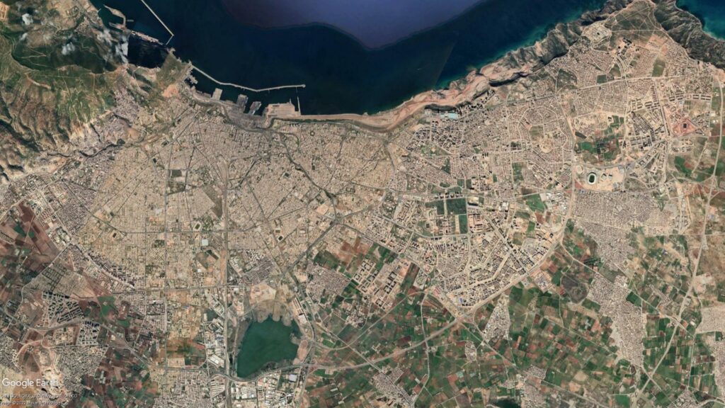 Image satellite de la ville d'Oran.