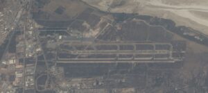 Vue satellite de l'aéroport international d'Oran - Ahmed Ben Bella.