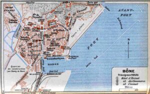 Plan d'Annaba (anciennement Bône) avant 1962.