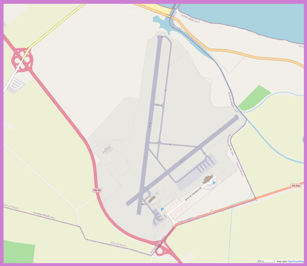 Plan de l'aéroport d'Annaba - Rabah-Bitat.