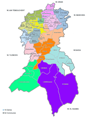 Quelles sont les communes de la wilaya de Sidi Bel Abbès ?