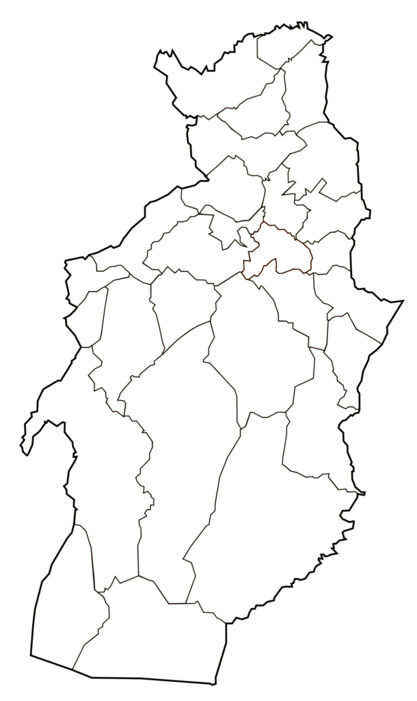 Carte vierge de la wilaya de Tébessa.